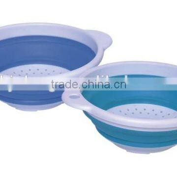 BPA FREE Plastic TPR FOLDABLE strainer collapsible colander