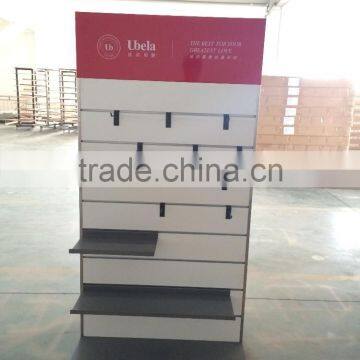 Customized MDF Slatwall Display Stand, Retail Store Slatwall Display Fixture With High Quality photo-3