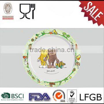 Cheap high quality custom logo round melamine dinner plates