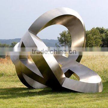 Large Outdoor Garden Sculptures Metal Craft Stainless Steel Modern Sculpture photo-3