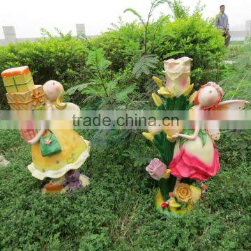 whoelsale cartoon fiberglass christmas garden statue decorations