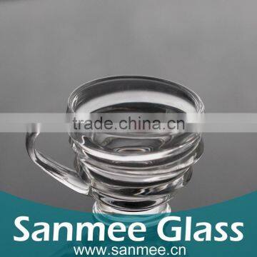 2016 New Product High Design Tread Hot Sale Mini Glass Beer Mug