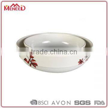 First Garde Common Family Needs Food Serving Flat Bottom Size Optional Plastic Shark Fin Bowl photo-2