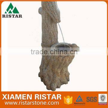 Outdoor Stone Fountain Garden Water Feature in Yellow Granite photo-3