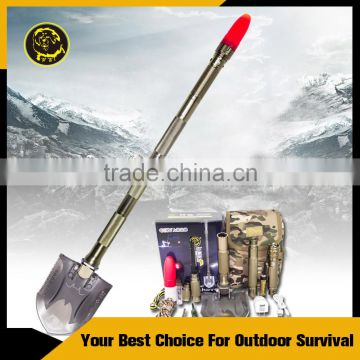 Outdoor camping shovel Survival kit outdoor multifunction camping equipment as shovel knife cutter and hoe