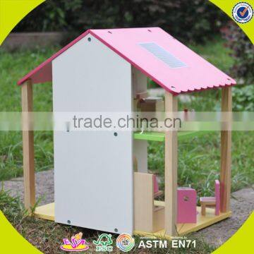 Wholesale 2 Floors Girls Wooden Dollhouse Kits Best Design Children Wooden Dollhouse Kits W06A165-S photo-4