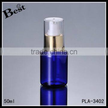 Cosmetic Packaging High Quality Skin Care 50 ml Pet Bottle Translucent Blue Plastic Bottle Pet With Pump Bulk Buy From China photo-3