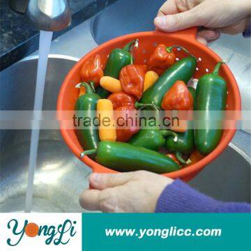 Multi-Purpose Collapsible/Fodable/Folding Silicone Colander/ Strainer Basket for Vegetable