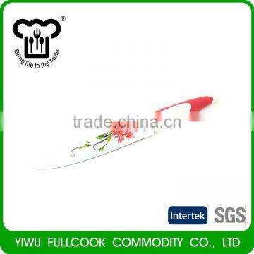 Industry Leader Red Flower Pattern Bread Meat Fruit Vegetable Paring Knife Set photo-3