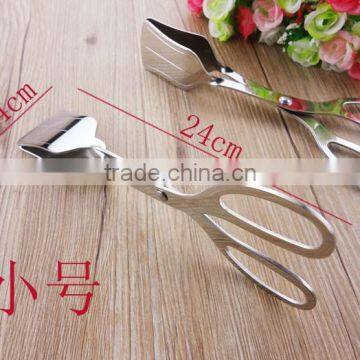 OEM Logo Cooking Tools Utensils 10inch Stainless Steel Kitchen Scissor Tongs , Bbq Scissor Tongs photo-2