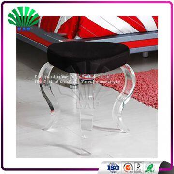 Clear Acrylic Stools Lucite Restaurant Stool Salon Waiting Room Stool For Sale photo-2