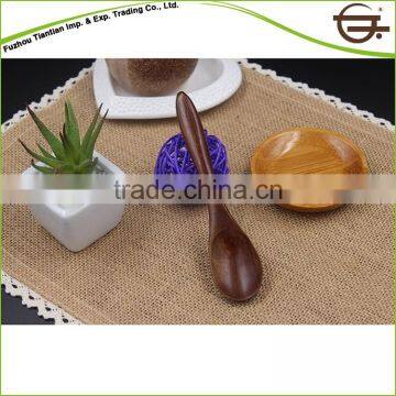 China Custom Nature Soup Painted Flat Mini Wood Spoon photo-2