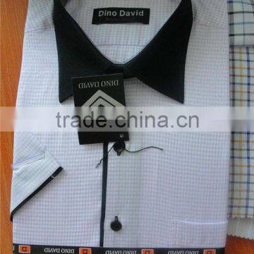 Man Short Sleeve White Shirts,Contrast Men's Dress Shirts