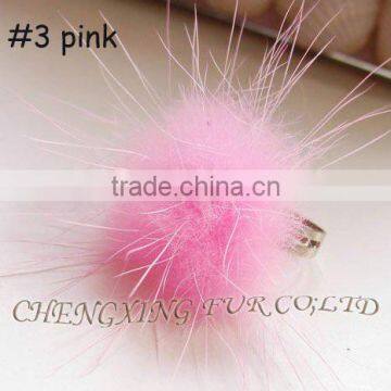 CX-A-27 Genuine Mink Fur Ball Finger Ring photo-6