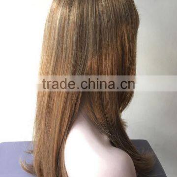 Natural Blonde Kinky Straight Wig Yaki Straight Brazilian Virgin Wigs Synthetic Hair Sexy Women Wig photo-3