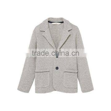 Kids Boys' Cotton Blend Stylish Textured Blazer