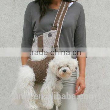 Summer Crochet Pat Dog Sling Carrier With Pockets photo-2