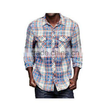 100% Cotton Men's Shirts Big Checked Shirts Boys Check Shirts Wholesale photo-2