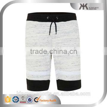 Heather Stripes Printing Shorts Mens Black Cuff Summer Short Wholesale Custom