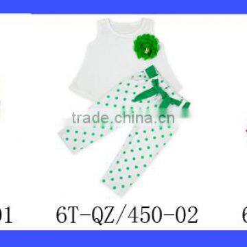 Fashionable Summer Teen Girls Boutique Sleeveless Flower Outfits Children Matching Baby Clothing Tank Top Sets photo-6