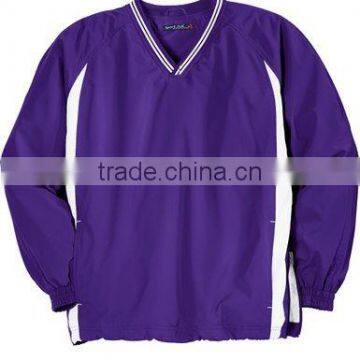 100 polyester long sleeve V-neck shirt