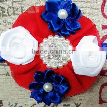 Factory Direct Satin Flowers Headband For Girls Hair Accessories photo-4