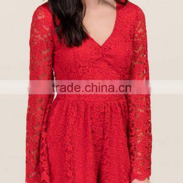 Sexy Long Sleeve Lace Club Rompers Jumpsuits Women 2016 photo-6