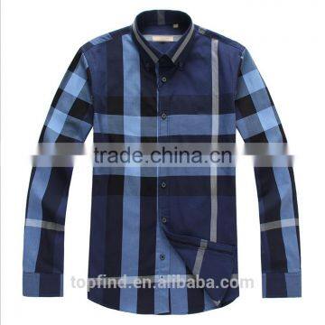 OEM Latest Fashion Beautiful Check Pattern Latest Cotton Shirt Designs for Men photo-4