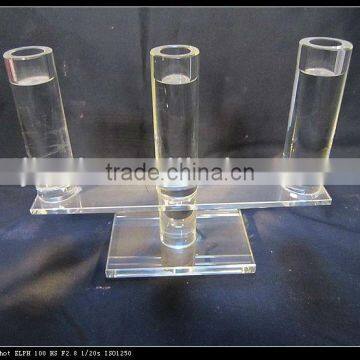 3 sticks crystal candle holder for home decoration