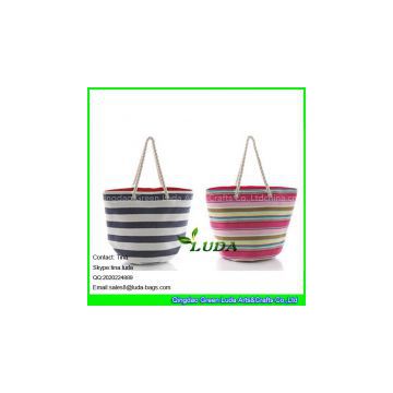 Colorful Straw Tote Bag Paper Straw lady Straw Bag