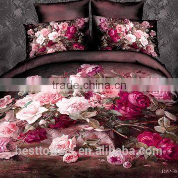 Hot selling chinese 3d printed big flower bedding set