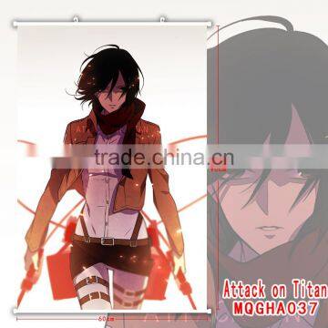 Attack on Titan Japanese Cartoon Cosplay Anime Wallscrolls 60*90CM