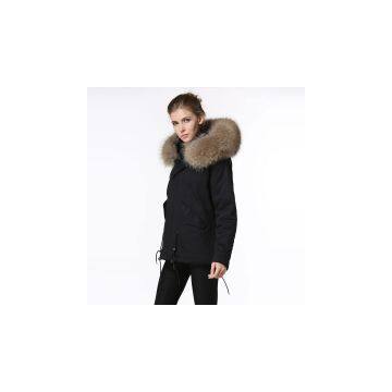New Style Super Warm Korean Fur Parka in High Quality