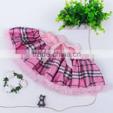 Factory Sale Attractive Style Directly Sale Children Pretty Striped Hot Pink Pettiskirts Tutu