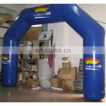 blue inflatable promotional digital printing arch/arch shaped door /