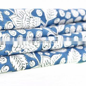 Indian New Hand Block Cotton Fabric Crafting Dressmaking Sewing Fabric By Meter Cloth