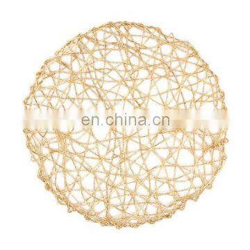 New Round Gold Rope Mesh Placemats