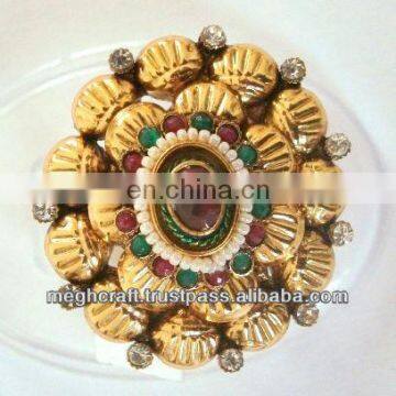 Indian wedding rings - kundan polki rings - antique finger rings - one gram gold rings - wholesale online rings