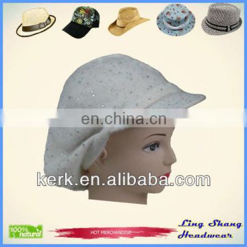 LSA37 Hot Selling Winter Shining Rabbit Hair and Wool ladies fashion hats