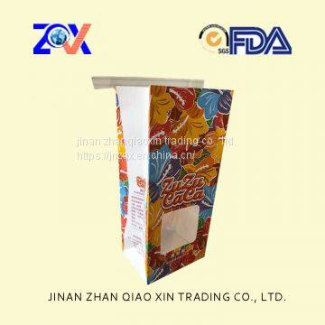 Colourful Printing Black Pink Kraft Large Paper Bakery Rice Bags With Clear Window and Tintie photo-3