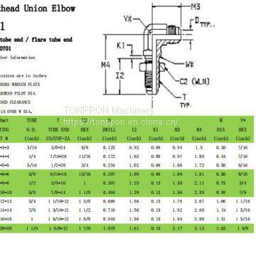 bulkhead union elbow 2701