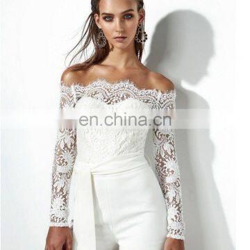 2020 Summer Sexy White Lace Sexy Backless Jumpsuit for Ladies photo-5