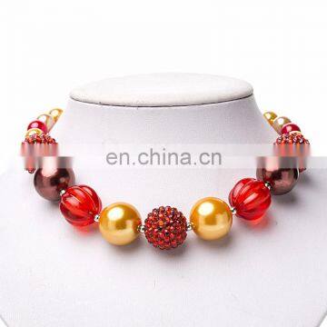 Baby Girl Necklace Bracelet Set Candy Red Kids Beauty Bubble Beads Charms Necklace Holiday Gift photo-2