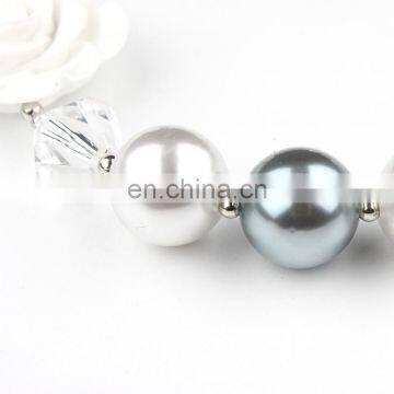 Baby Girl Necklace Bracelet 2pcs Set Children White Chunky Bubble Beads Necklace Jewelry Sets photo-5