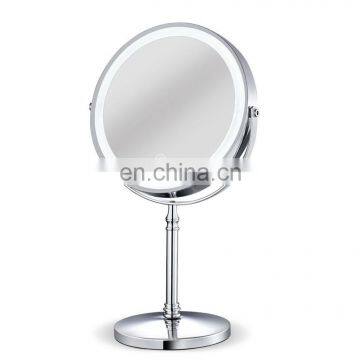 2020 New Amazon 8 Inch LED Make up Ring Mirroor Mental Glass 5x 10x Magnification Standing Make Up Mirror photo-3