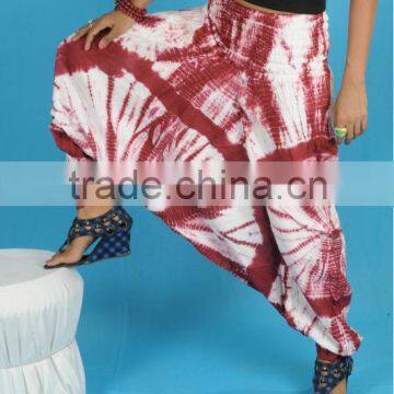 Vintage TIE DYE HAREM PANTS.YOGA PANTS,BAGGY BOHO GYPSY PANTS,FISHERMAN PANTS,INDIAN COTTON GENIE ALIBABA PANTS