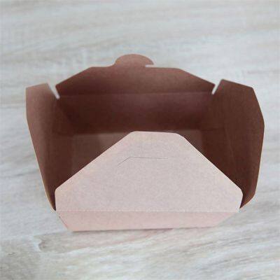 Recyclable Kraft Paper Disposable Takeaway Food Containers photo-2