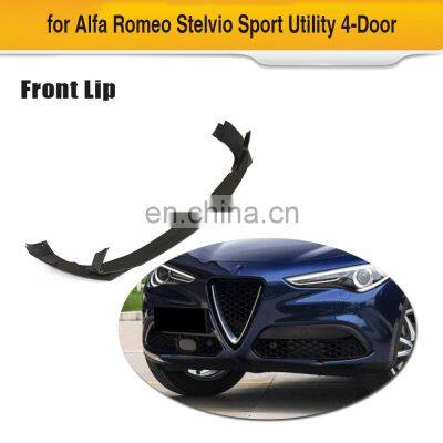 3 Pieces style Carbon Fiber Front Lip for Alfa Romeo Stelvio Sport Utility 4-Door 2017-2018