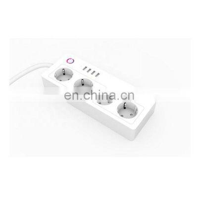 Wholesale Surge Protector Voice Control Extension Power Line Smart Plug WiFi Wall Socket UK photo-2