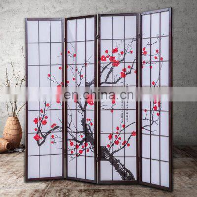 4 panels Japanese Korean  Style Room Divider